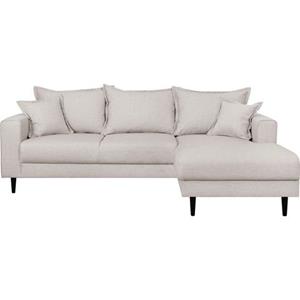 Home affaire Ecksofa VEYRAS, hoher Sitzkomfort, incl. 2 Zierkissen mit Keder, B/T/H: 230/150/76 cm