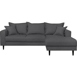 Home affaire Ecksofa VEYRAS, hoher Sitzkomfort, incl. 2 Zierkissen mit Keder, B/T/H: 230/150/76 cm