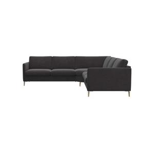 FLEXLUX Ecksofa "Fiore", schmale Armlehnen, Kaltschaum, Füße Alu