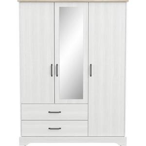 Demeyere GROUP Draaideurkast Kinderkleiderschrank,Kleiderschrank,mit Spiegel,3 Türen,2 Schubladen