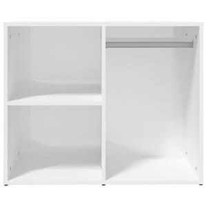 vidaXL Fächerschrank Regal für Schminktisch Hochglanz-Weiß 80x40x65 cm Holzwerkstoff (1-St)