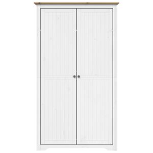 vidaXL Kledingkast BODO 101x52x176,5 cm massief grenenhout wit bruin