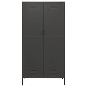 vidaXL Kledingkast 90x50x180 cm staal antracietkleurig