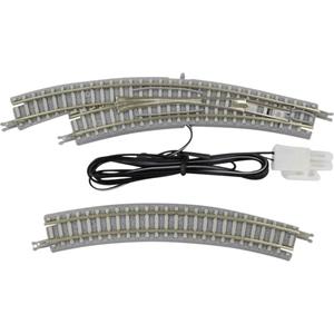 Rokuhan Z  rails (met ballastbed) 7297057 Gebogen wissel, Elektrisch, Links 30 ° 220 mm, 195 mm 1 stuk(s)