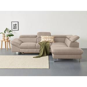 COTTA Ecksofa "Driver", mit Kopfteilverstellung, wahlweise mit Bettfunktion