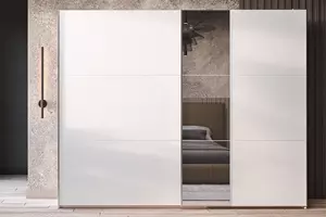 WOONENZO Kledingkast Krona - wit (261 cm)