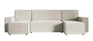 NADUVI Collection U-bank Crusado met slaapfunctie chenille | 