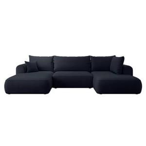 NADUVI Collection U-bank Philipa rechts velvet met slaapfunctie | 