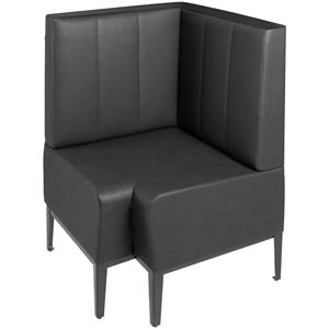 Vega Bank Adapto Hoek; 75x75x102 cm (BxDxH); zitting antraciet, frame grijs