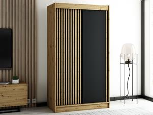 Mobistoxx Kledingkast LAMORA 2 schuifdeuren 120 cm artisan eik