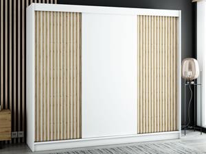 Mobistoxx Kledingkast LAMORA 3 schuifdeuren 250 cm wit