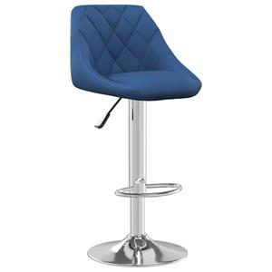 vidaXL Barkrukken 2 st fluweel blauw