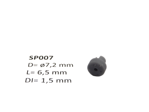 Crazytoys micromotor SP007 ø 7.2 x 6.5 - ø 1.5 mm cardankoppelingshouder