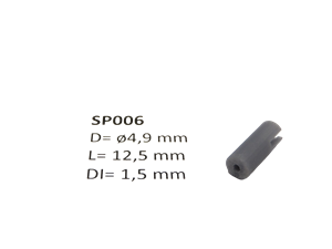 Crazytoys micromotor SP006 ø 4.9 x 12.5 - ø 1.5 mm cardankoppelingshouder