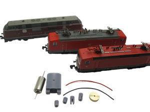 Crazytoys micromotor NR006C motor ombouwset voor Roco V200, BR 220, BR 232, SBB Am 4/4, Renfe 340, u.a.