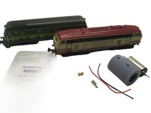 Crazytoys micromotor nr002 N ombouwkit voor Roco BR 215 DB, SNCB Reeks 59
