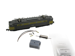 Crazytoys micromotor NR001 N ombouwset voor roco BR43, BR44, SNCF 150X, E44.5, E144.5, E91, BR191, u.a.