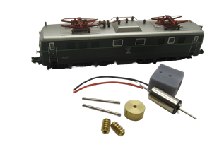 Crazytoys micromotor nf029C N ombouwkit voor Fleischmann ÖBB 1010, SBB Ae 6/6, DB DRB E94, DR DRG BR 194, u.a.