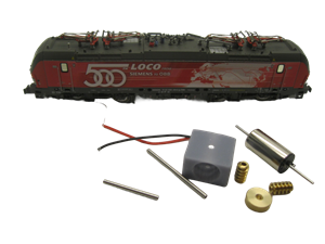 Crazytoys micromotor nf028C N ombouwkit voor Fleischmann Vectron, BR 193 (DB SBB PKP CD Lokomotion) u.a.