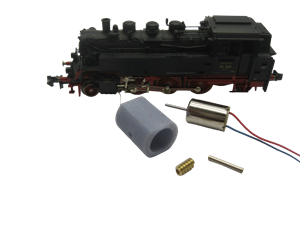 Crazytoys micromotor nf027G N ombouwkit voor Fleischmann BR 64 (DB DR DRG BBÖ), ÖBB Rh 64