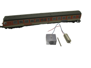 Crazytoys micromotor NF005G motor ombouwset voor Fleischmann BR 614 Triebwagenzug