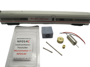 Crazytoys micromotor nf014C N ombouwkit voor Fleischmann ICE-T