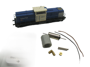 Crazytoys micromotor NF011C ombouwkit voor Fleischmann V110 DR, DR 110-112, 114, DB 203-204, RRF/BAM 20, u.a.