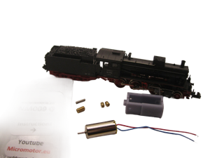 Crazytoys micromotor NM009G motor ombouwset voor Minitrix DB / DRG BR 54.15,  G 3/4 H