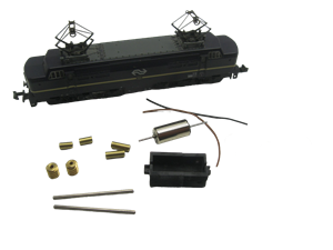 Crazytoys micromotor NM004C motor ombouwset voor Minitrix NS 1200