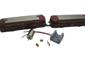 Crazytoys micromotor NM026C motor ombouwset voor Minitrix VT 98 DB, KHH, KVG,VT 798, Schienenbus, u.a.