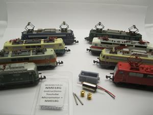 Crazytoys micromotor NM018G N ombouwkit voor minitrix DB E10, BR 110, E40, BR 140, u.a.