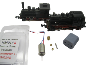 Crazytoys micromotor NM014G ombouwset voor minitrix BR 89, T3