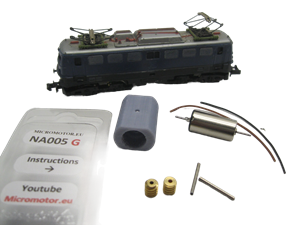 Crazytoys micromotor NA005g motor ombouwset voor Arnold 0232-0234
