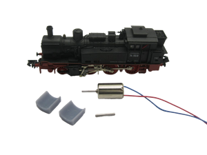 Crazytoys micromotor NA022 motor ombouwkit voor Arnold BR 74, K.P.E.V. T12, ÖBB Reihe 674, SNCF 130 TC, SNCB Reeks 96