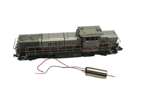 Crazytoys micromotor NH003 motor ombouwkit voor Hobbytrain G 1000 BB, G 1700, Am 842, Am 843, HLD 77, Rh 2070