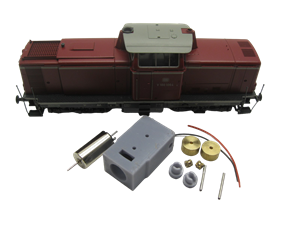 Crazytoys micromotor HR008C HO motor ombouwset voor Roco V 100, BR 211/212/213, BR 203/204, u.a.