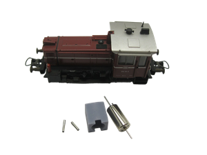 Crazytoys micromotor HR007 HO motor ombouwset voor Roco Köf III Altes Modell
