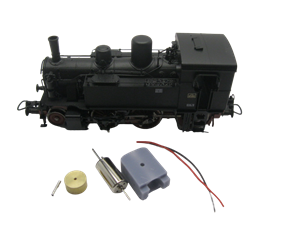 Crazytoys micromotor HR006F HO motor ombouwset voor Roco FS BR 875, FS BR 880, ET 91 / BR 491 / Gläserner Zug