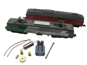 Crazytoys micromotor NM029C N motor ombouwset voor Minitrix  DR BR 132, BR 142, BR 234, DB NS u.a.