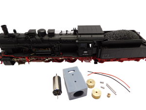 Crazytoys micromotor HR016F motor ombouwset voor Roco DB DR DRG BR 57, KPEV G10, ÖBB Rh 657, u.a.