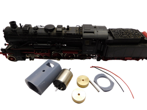 Crazytoys micromotor HR014F motor ombouwset voor Roco DB DR DRG ÖBB BR 58, Sächs XIII H, Baden G12, u.a.