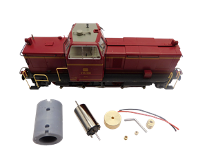 Crazytoys micromotor HR017C  motor ombouwset voor: Roco V36, V65, en andere