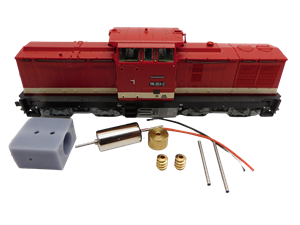 Crazytoys micromotor TRC005C motor ombouwset voor Roco DR BR 110, BR 111, BR 112, BR 114, BR 115, u.a.