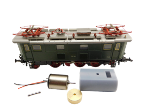 Crazytoys micromotor HR022F motor ombouwset voor Roco BR 132, E 32 (Neu), K. Bay. Sts. B. EP2 (Neu)