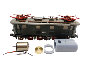 Crazytoys micromotor HR021F  motor ombouwset voor Roco E 32 (Alt), K. Bay. Sts. B. EP2 (Alt)