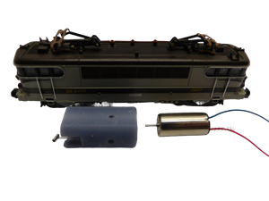 Crazytoys micromotor NLM05 motor ombouwset voor Lima nieuwe (Arnold) Motor, DB E 410, SNCF BB 9491, BB 67001, FS E 424/E444, SBB RBe 4/4, SBB Re 4/4, BR Class 81/86, BR Class 31, BR class 55 Deltic, US FP 45