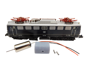 Crazytoys micromotor NH006 motor ombouwset voor Hobbytrain E10.1, BR 110, BR 112, BR 113, Modell ab 2020
