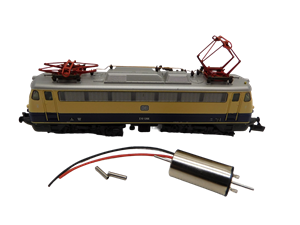 Crazytoys micromotor NH005 motor ombouwset voor Hobbytrain E10, E10.3, E40, BR 110, BR 112, BR 114, u.a.