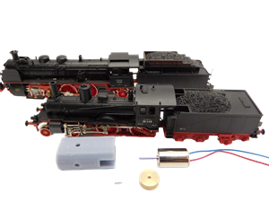 Crazytoys micromotor NA033F  motor ombouwset voor Arnold BR 18.4 (Motor in de tender), BR 18.5 , BR36, S 3/6 (Motor in de tender), KPEV P4, SNCF 231, SNCB reeks 3649