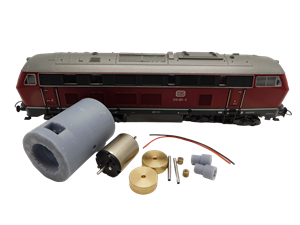 Crazytoys micromotor HR025C motor ombouwset voor Roco BR 215